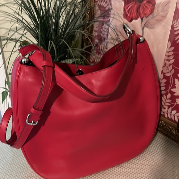 Coach Red Leather Hobo Bag - Picture 9 of 15
